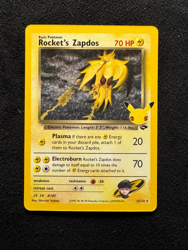 015 Rocket's Zapdos Celebrations Rare Near Mint