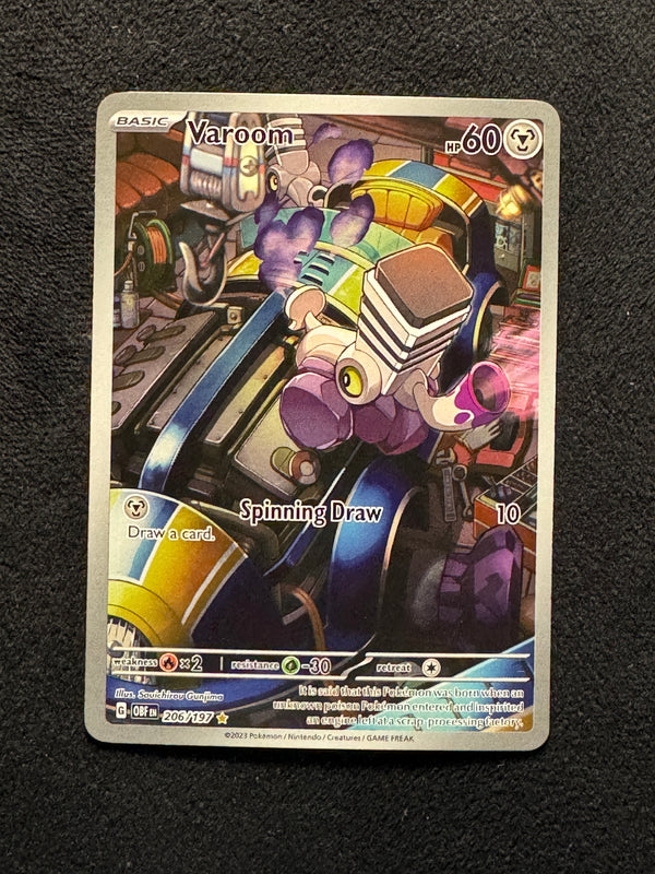 206 Varoom Obsidian Flames Illustration Rare Near Mint