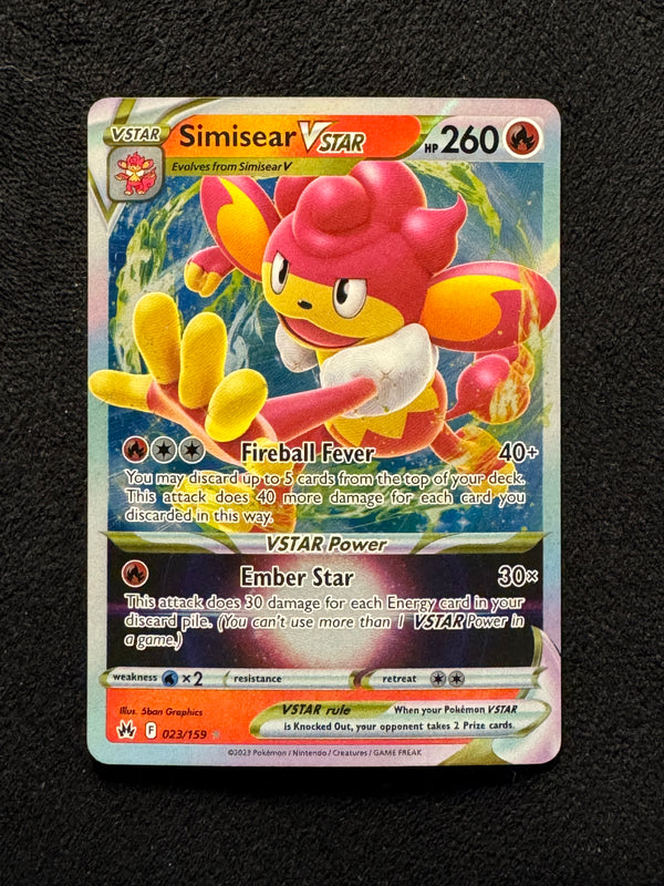 023 Simisear VSTAR Crown Zenith Holo Rare VSTAR Near Mint