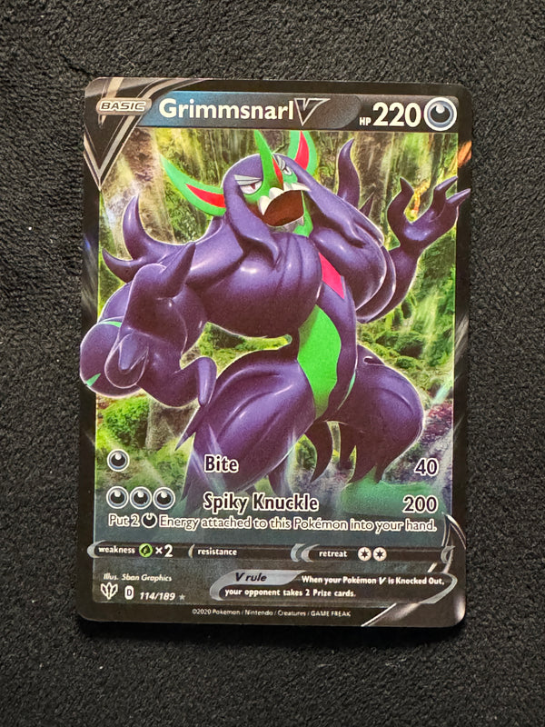 114 Grimmsnarl V Darkness Ablaze Holo Rare V Near Mint