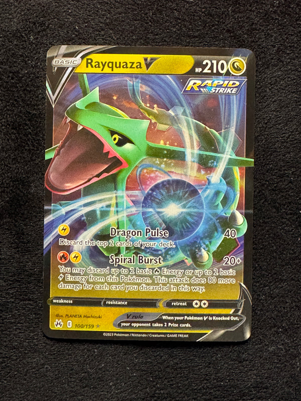100 Rayquaza V Crown Zenith Holo Rare V NM