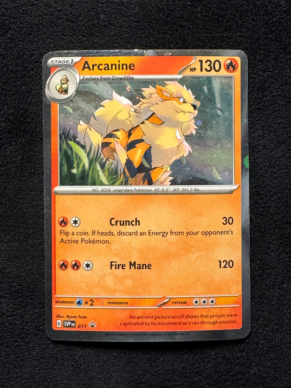 011 Arcanine SV Black Star Promos Promo Near Mint