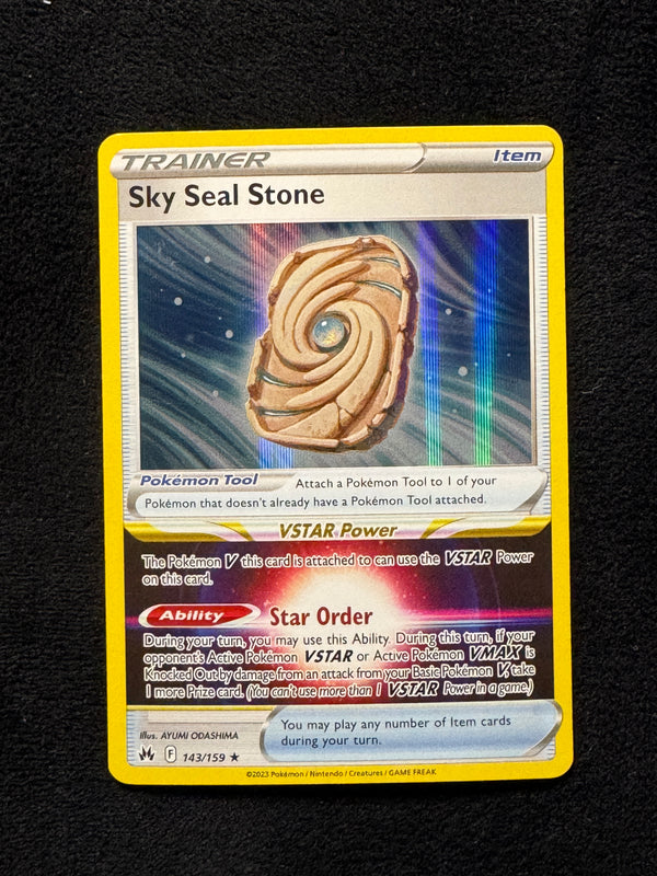 143 Sky Seal Stone Crown Zenith Rare Holo Near Mint