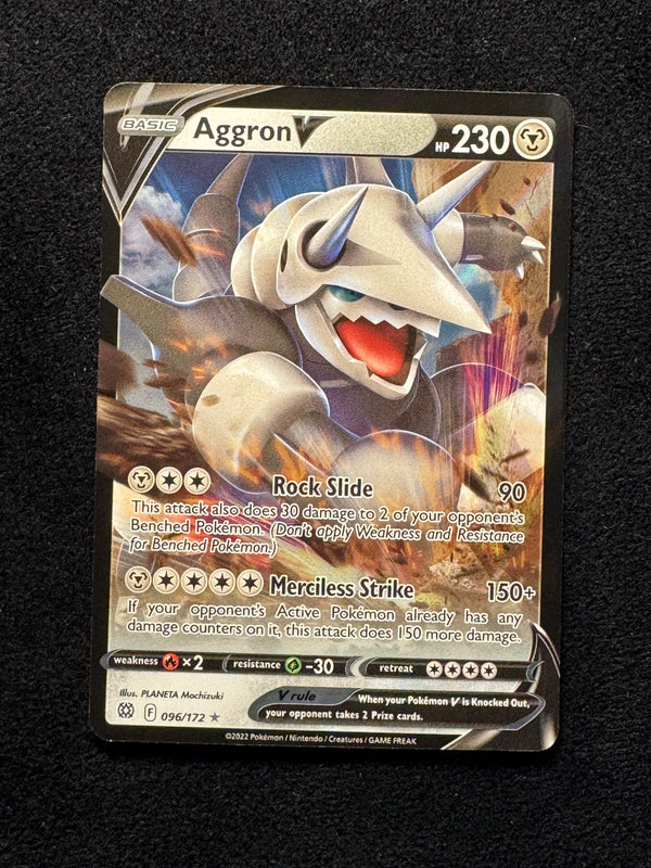 096 Aggron V Brilliant Stars Holo Rare V Near Mint