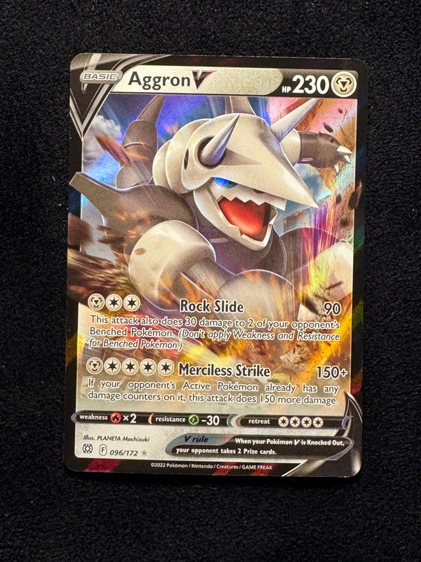 096 Aggron V Brilliant Stars Holo Rare V Near Mint