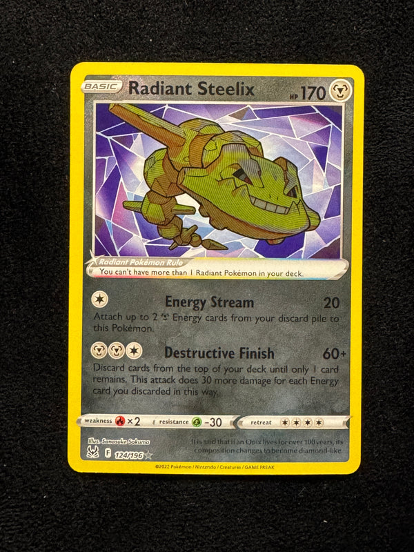124 Radiant Steelix Lost Origin Radiant Rare Near Mint