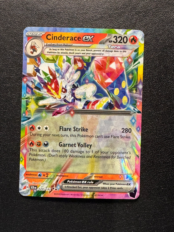 028 Cinderace ex Stellar Crown Double Rare NM