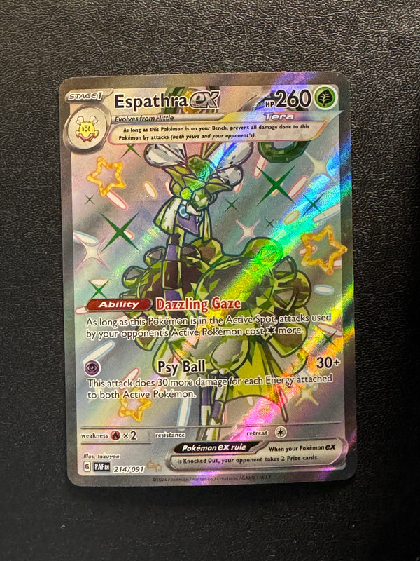214 Espathra ex Paldean Fates Shiny Ultra Rare Near Mint