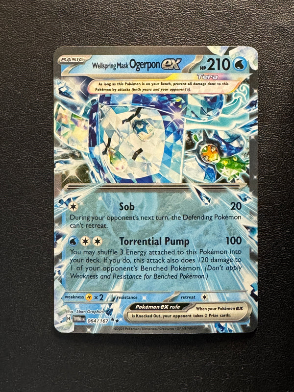 064 Wellspring Mask Ogerpon ex Twilight Masquerade Double Rare Near Mint