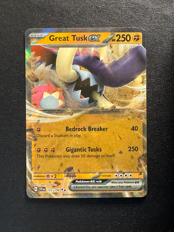 123 Great Tusk ex Scarlet & Violet Double Rare NM