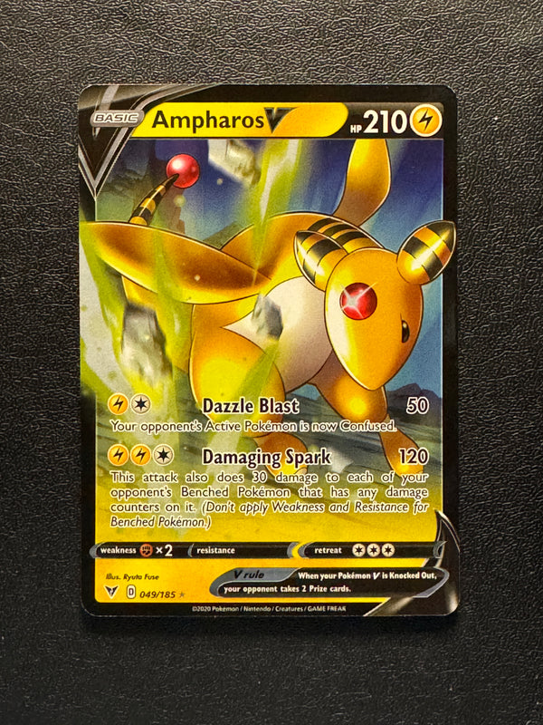 049 Ampharos V Vivid Voltage Holo Rare V Near Mint