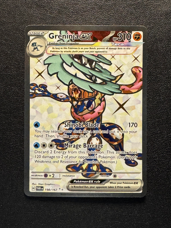 198 Greninja ex Twilight Masquerade Ultra Rare Near Mint
