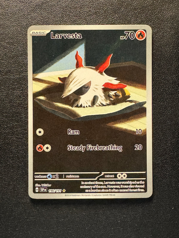 196 Larvesta Surging Sparks Illustration Rare Near Mint