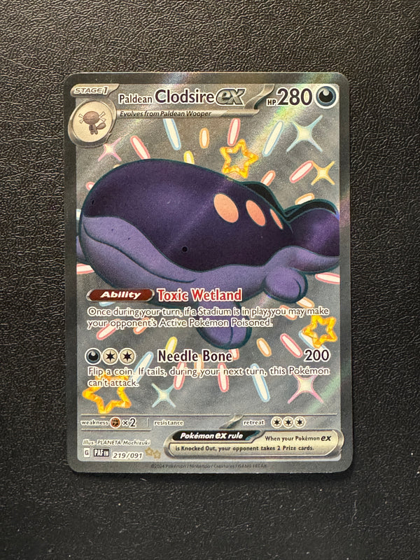 219 Paldean Clodsire ex Paldean Fates Shiny Ultra Rare Near Mint