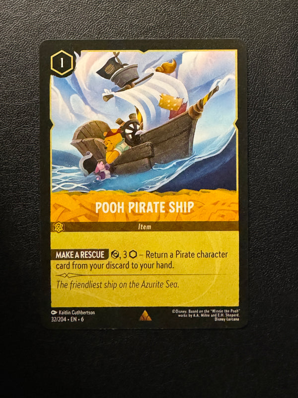 032 Pooh Pirate Ship Azurite Sea Rare Near Mint