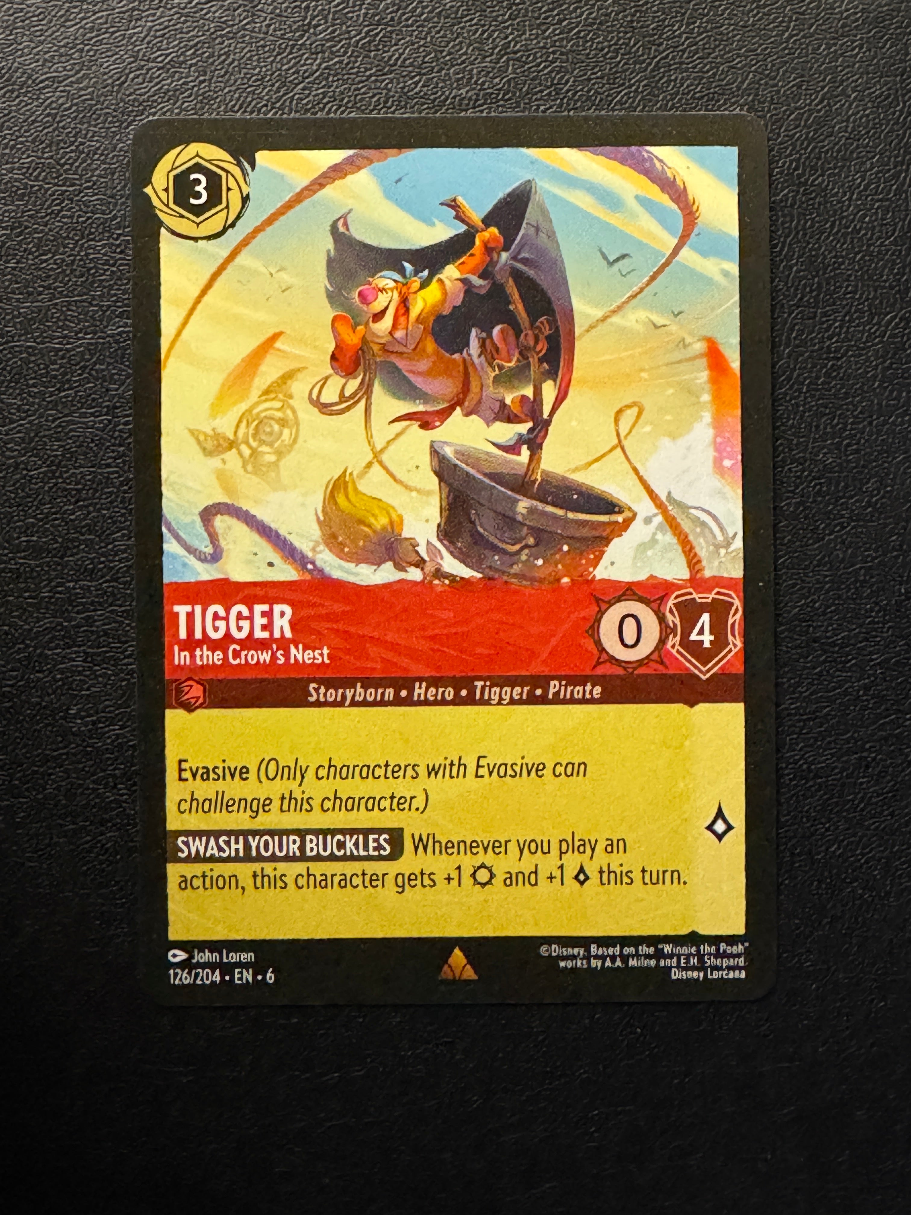 126 Tigger - In the Crow's Nest Azurite Sea Rare Near Mint k0s Card Shop 126 Tigger - In the Crow's Nest Azurite Sea Rare Near Mint k0s Card Shop