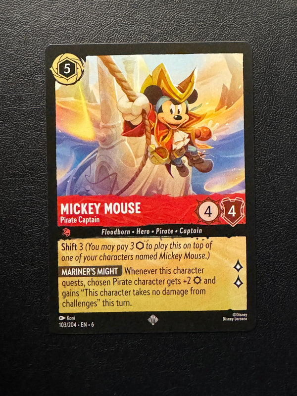 103 Mickey Mouse - Pirate Captain Azurite Sea Super Rare Near Mint