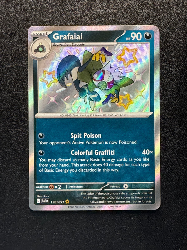 190 Grafaiai Paldean Fates Shiny Rare Near Mint