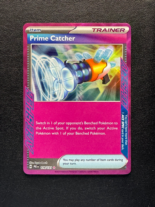 119 Prime Catcher Prismatic Evolutions Ace Spec Near Mint