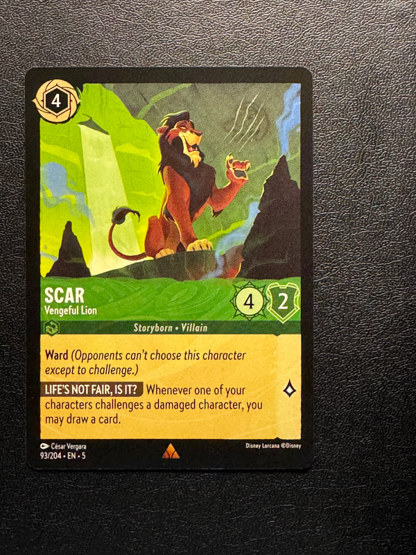 093 Scar - Vengeful Lion Shimmering Skies Rare Near Mint