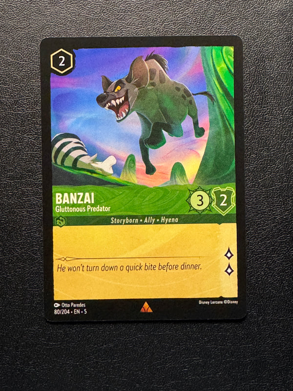 080 Banzai - Gluttonous Predator Shimmering Skies Rare Near Mint