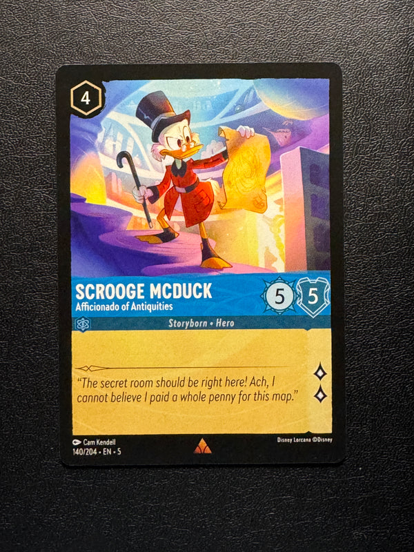 140 Scrooge McDuck - Afficionado of Antiquities Shimmering Skies Rare Near Mint