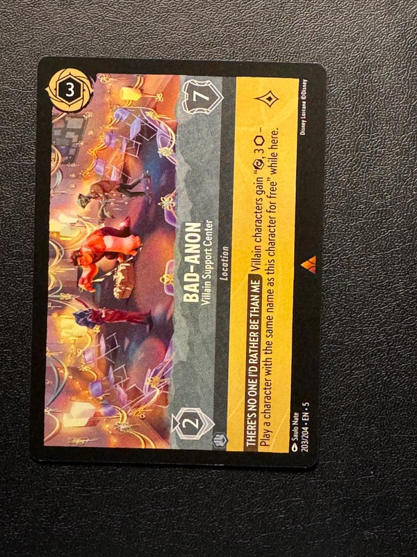 203 Bad-Anon - Villain Support Center Shimmering Skies Rare Near Mint