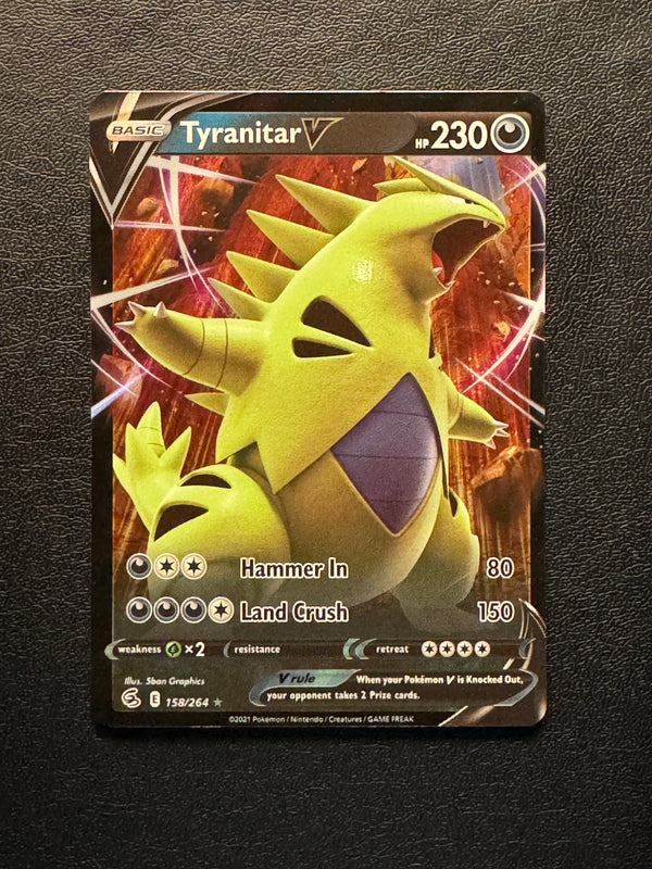 158 Tyranitar V Fusion Strike Holo Rare V Near Mint