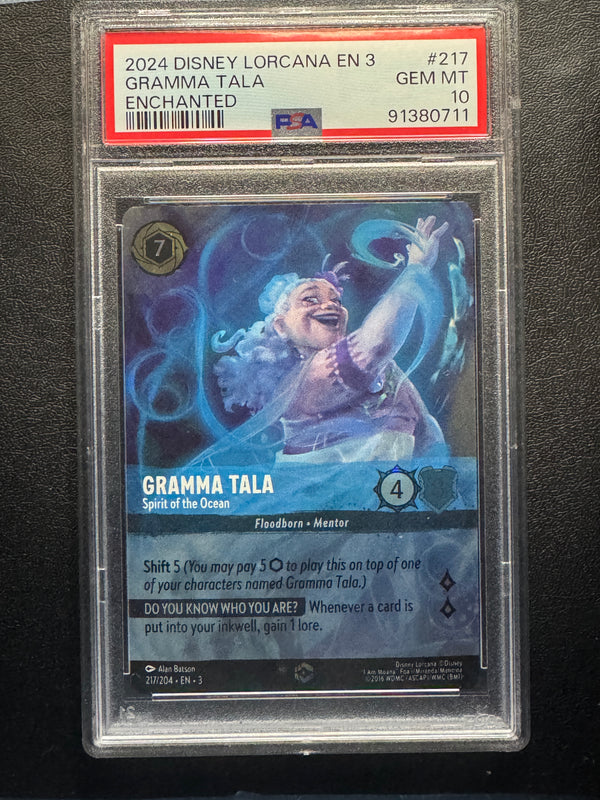 217 Gramma Tala - Spirit of the Ocean Into the Inklands Enchanted PSA 10