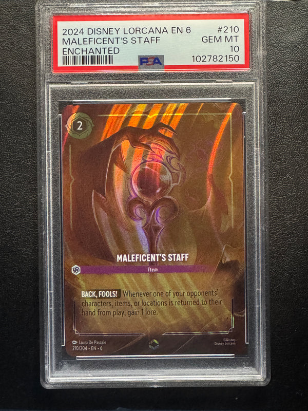 210 Maleficent's Staff Azurite Sea Enchanted PSA 10