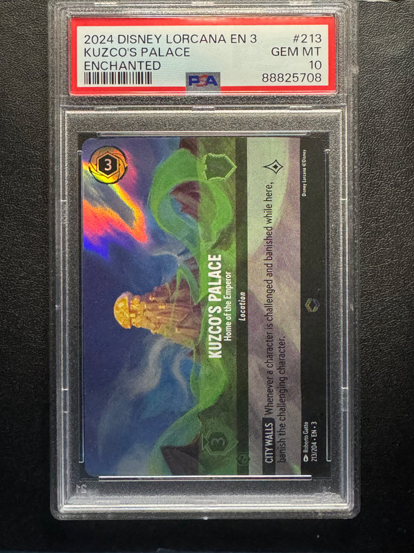 213 Kuzco's Palace - Home of the Emperor Into the Inklands Enchanted PSA 10