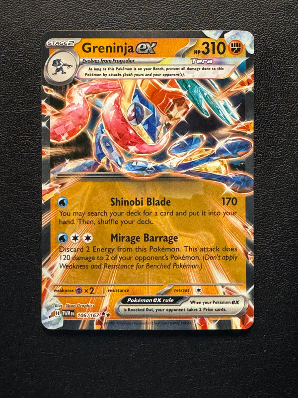 106 Greninja ex Twilight Masquerade Double Rare Near Mint