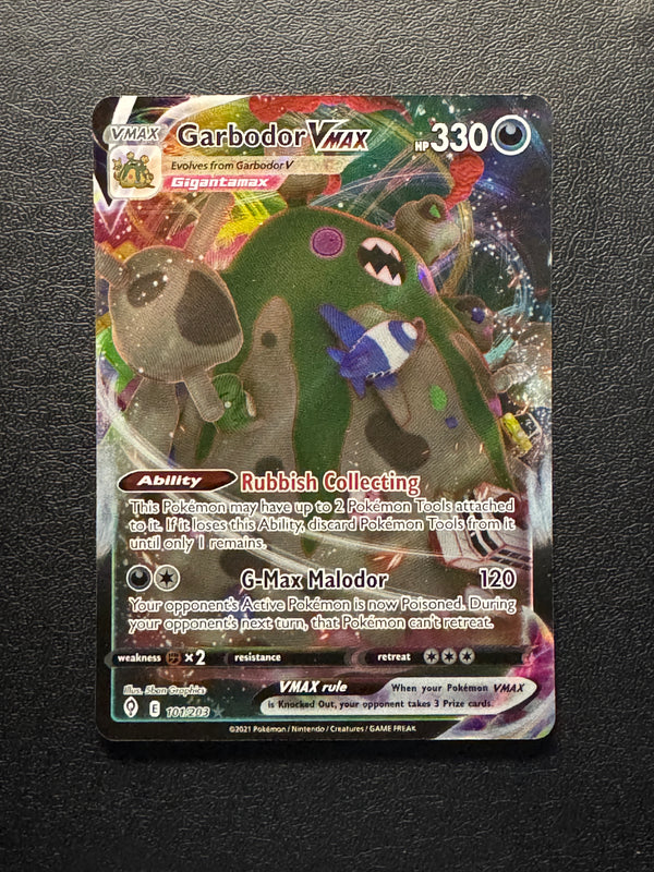 101 Garbodor VMAX Evolving Skies Holo Rare VMAX NM