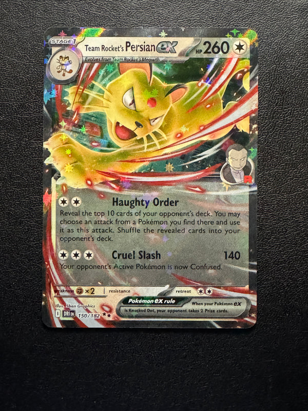 150 Team Rocket's Persian ex Destined Rivals Double Rare Near Mint