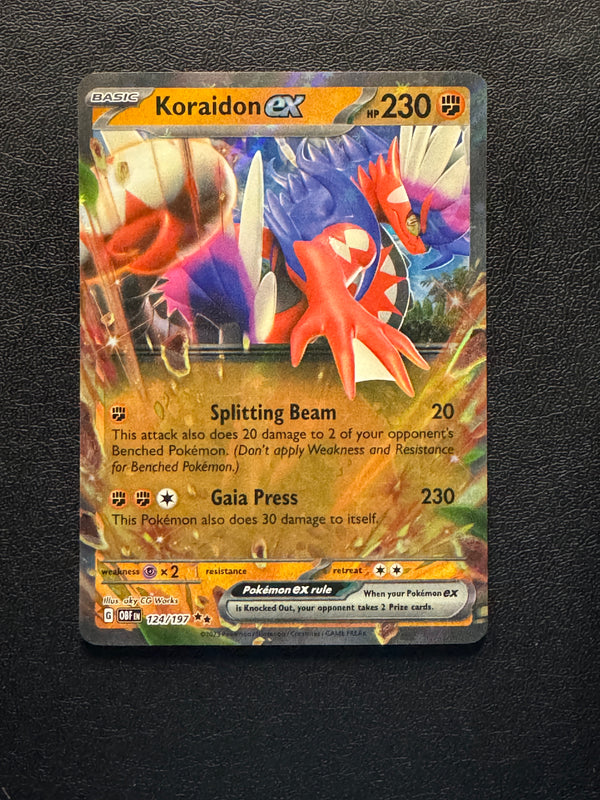 124 Koraidon ex Obsidian Flames Double Rare Near Mint