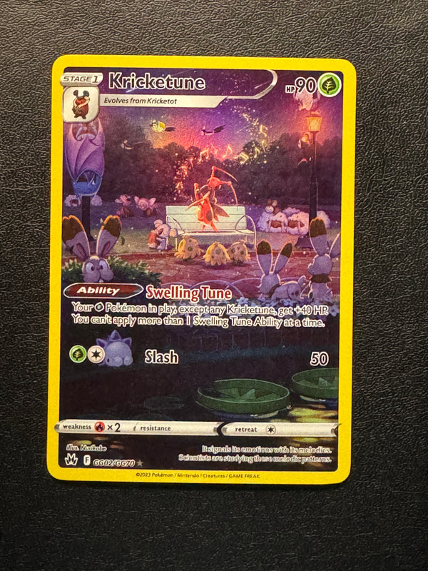 GG02 Kricketune Crown Zenith Rare Holo Near Mint