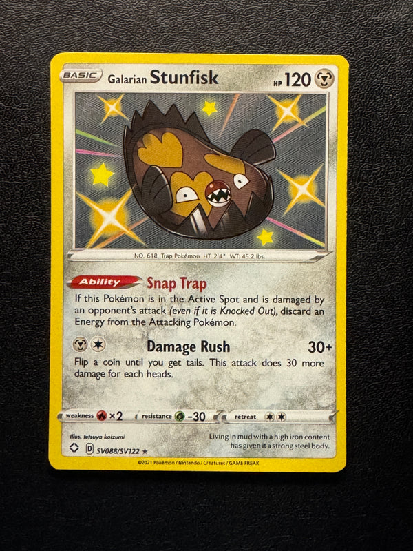 SV088 Galarian Stunfisk Shining Fates Rare Shiny Near Mint