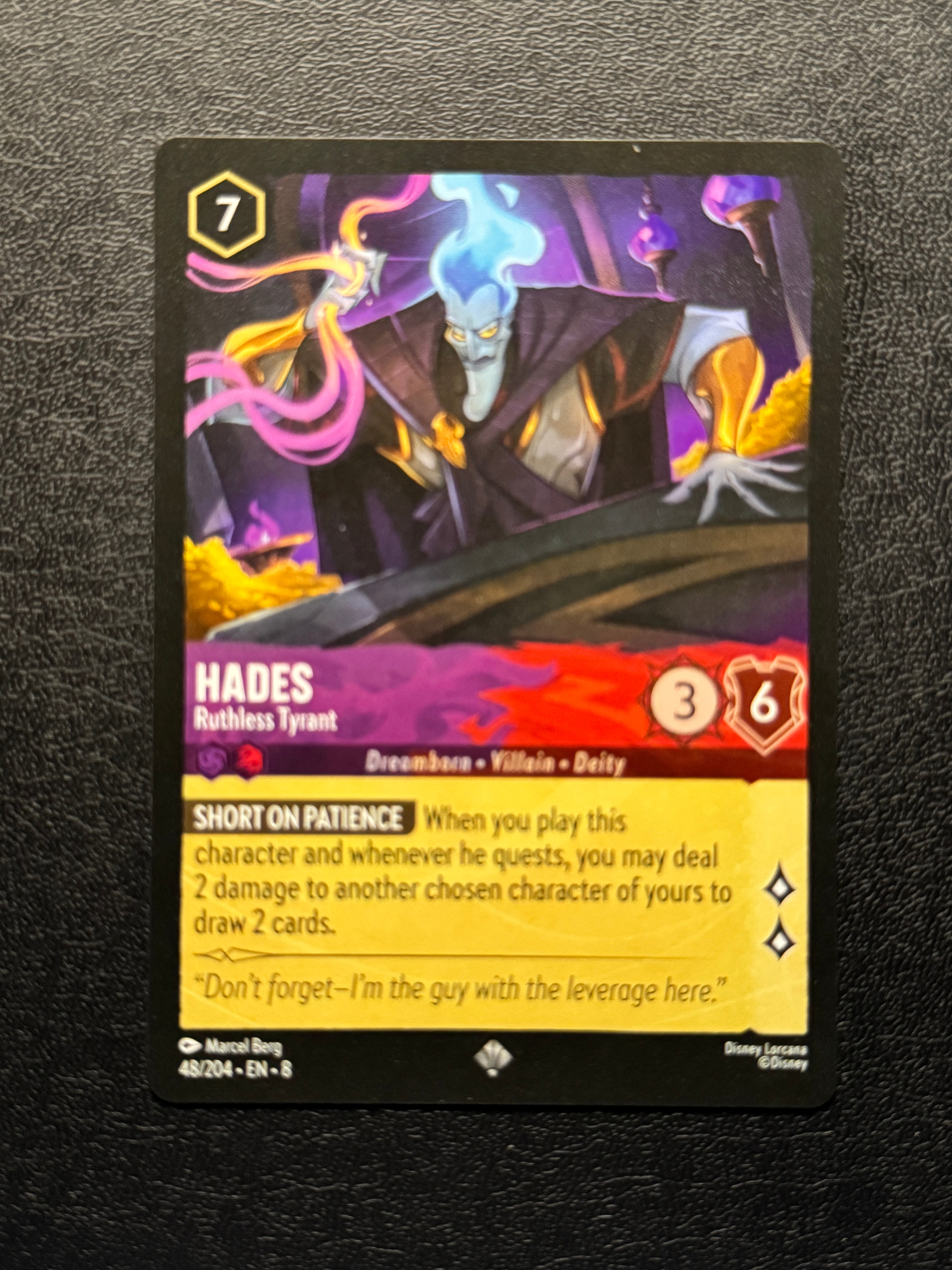 048 Hades - Ruthless Tyrant Reign of Jafar Super Rare Near Mint k0s Card Shop 048 Hades - Ruthless Tyrant Reign of Jafar Super Rare Near Mint k0s Card Shop