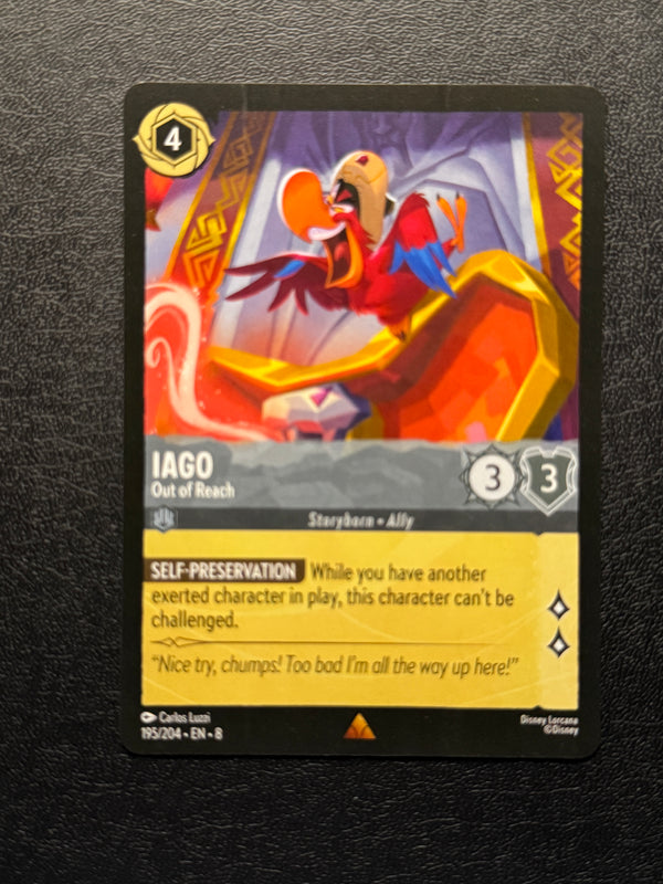 195 Iago - Out of Reach Reign of Jafar Rare Near Mint