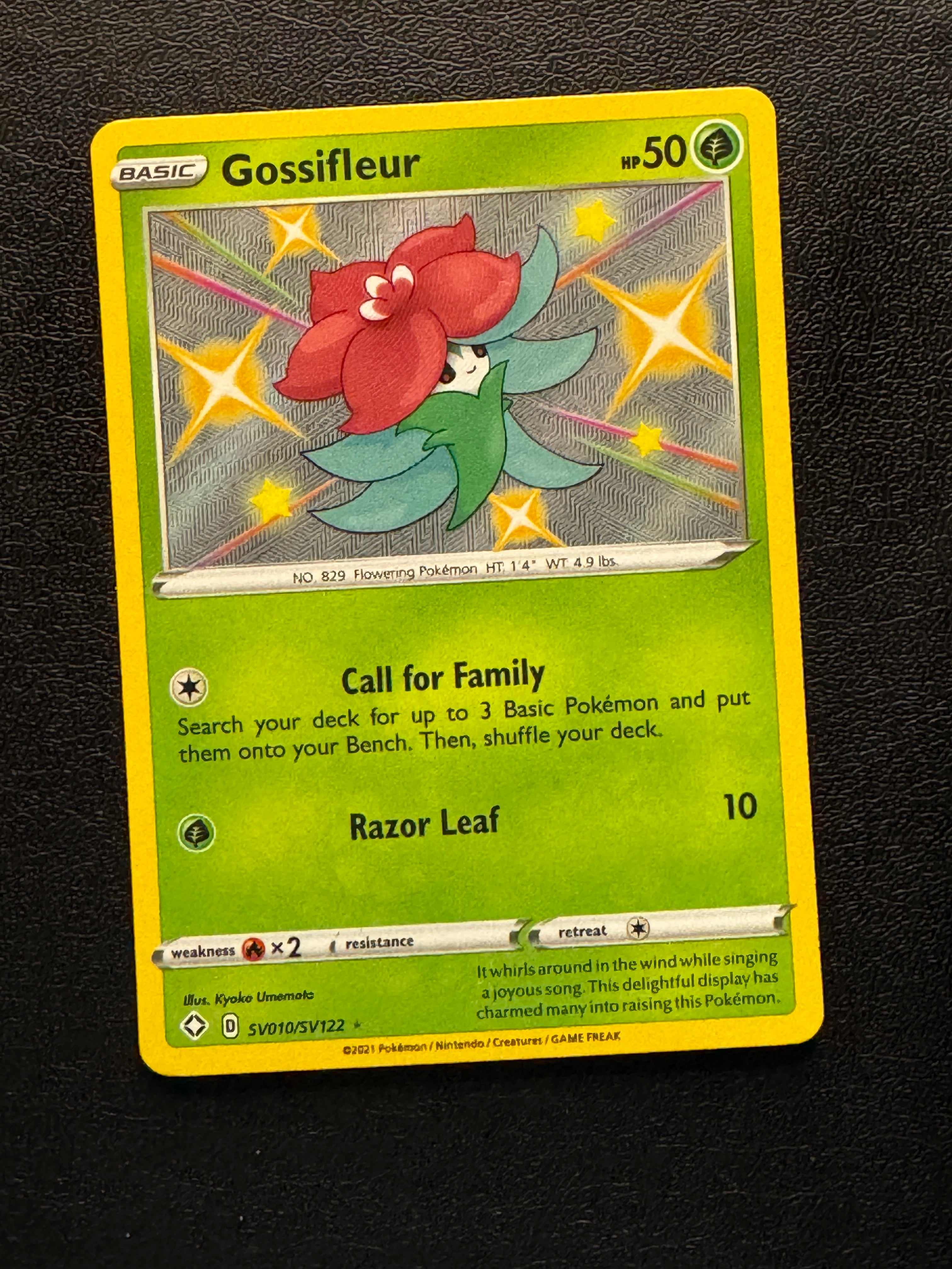 gossifleur pokemon card shiny SV010 Gossifleur Shining Fates Rare Shiny Near Mint – k0s Card Shop