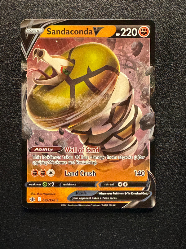 089 Sandaconda V Chilling Reign Holo Rare V Near Mint