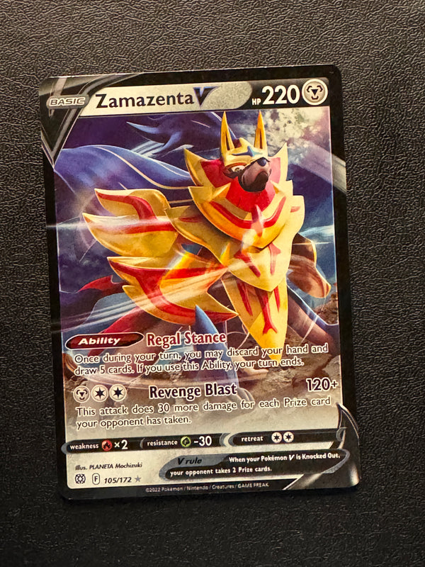 105 Zamazenta V Brilliant Stars Holo Rare V NM