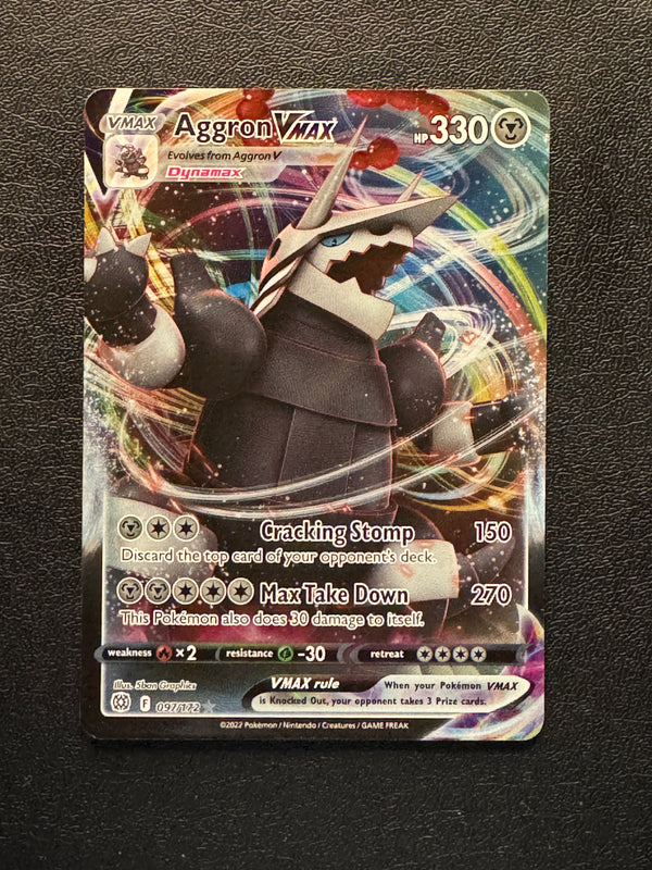 097 Aggron VMAX Brilliant Stars Holo Rare VMAX Near Mint