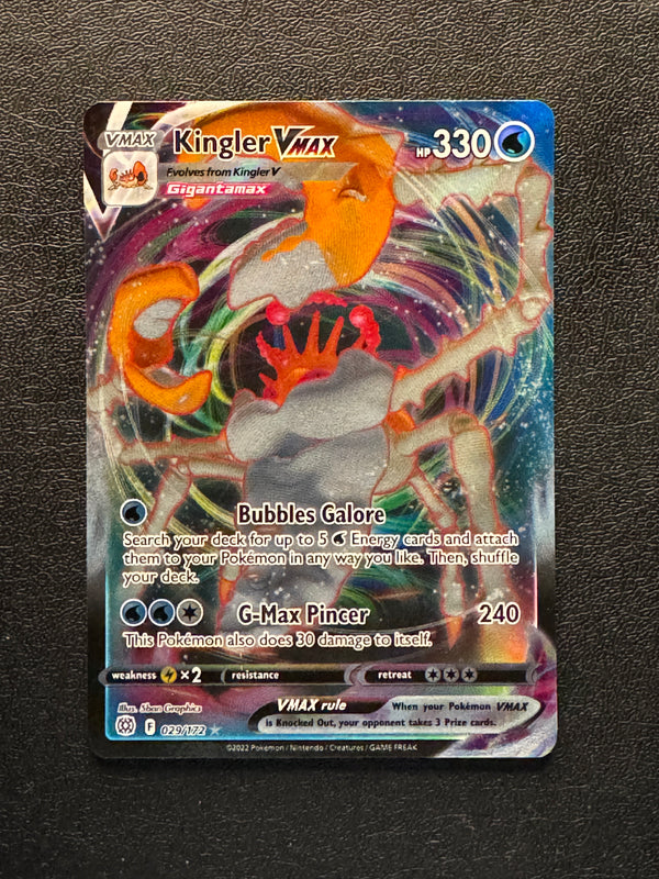 029 Kingler VMAX Brilliant Stars Holo Rare VMAX Near Mint