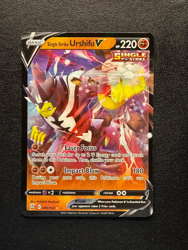085 Single Strike Urshifu V Battle Styles Holo Rare V NM