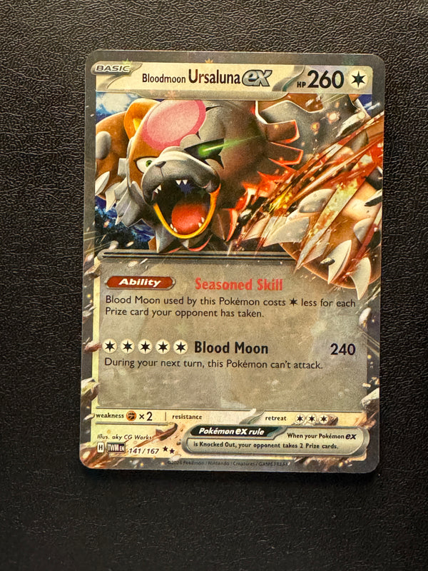 141 Bloodmoon Ursaluna ex Twilight Masquerade Double Rare Near Mint