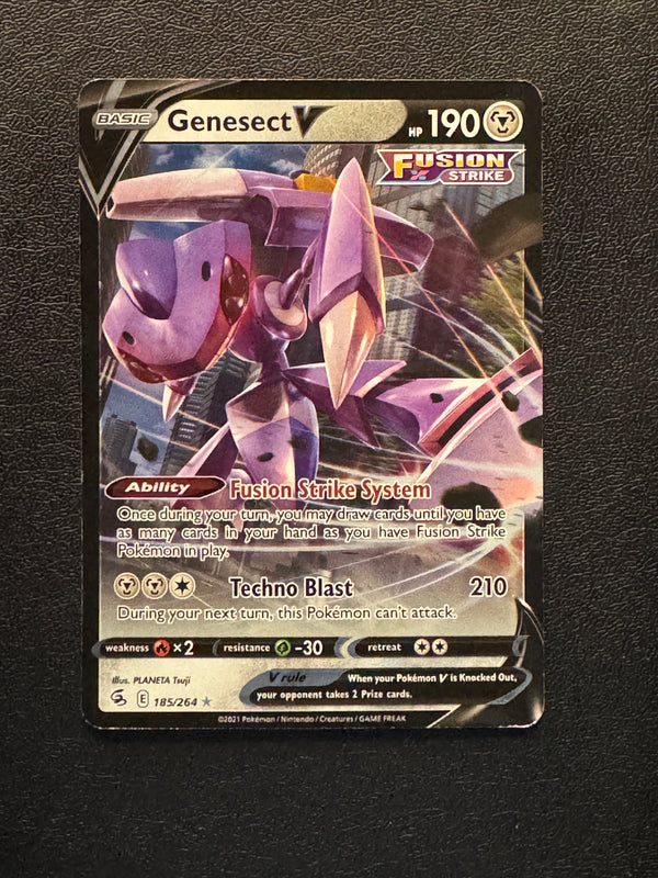 185 Genesect V Fusion Strike Holo Rare V NM