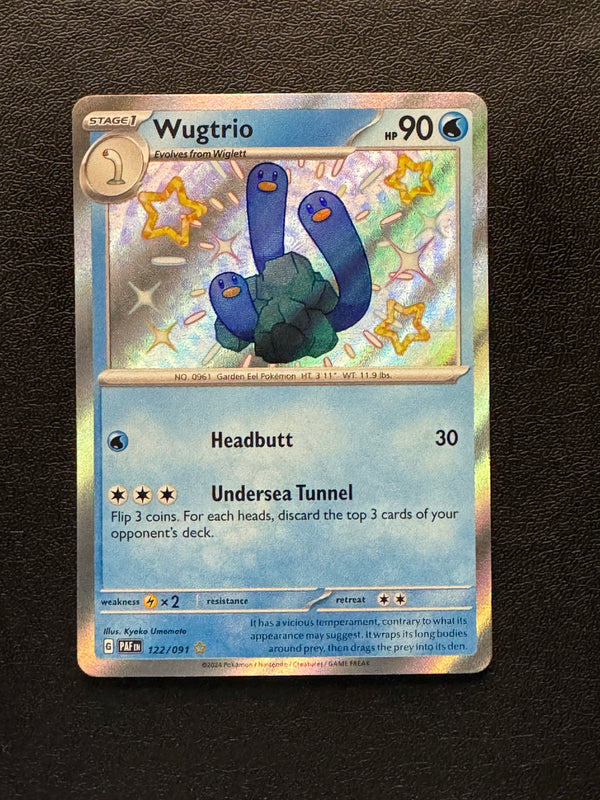 122 Wugtrio Paldean Fates Shiny Rare Near Mint
