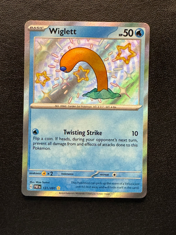 121 Wiglett Paldean Fates Shiny Rare Near Mint