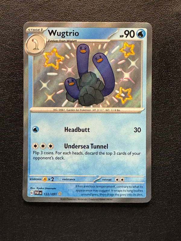 122 Wugtrio Paldean Fates Shiny Rare Near Mint